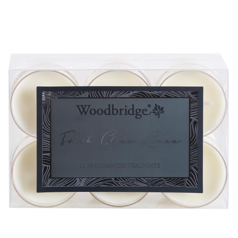 Woodbridge Fresh Clean Linen 4 Hour Tealights (Pack of 12) £4.49